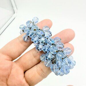 Blue Aurora Borealis Expandable Cha Cha Cuff Bracelet
